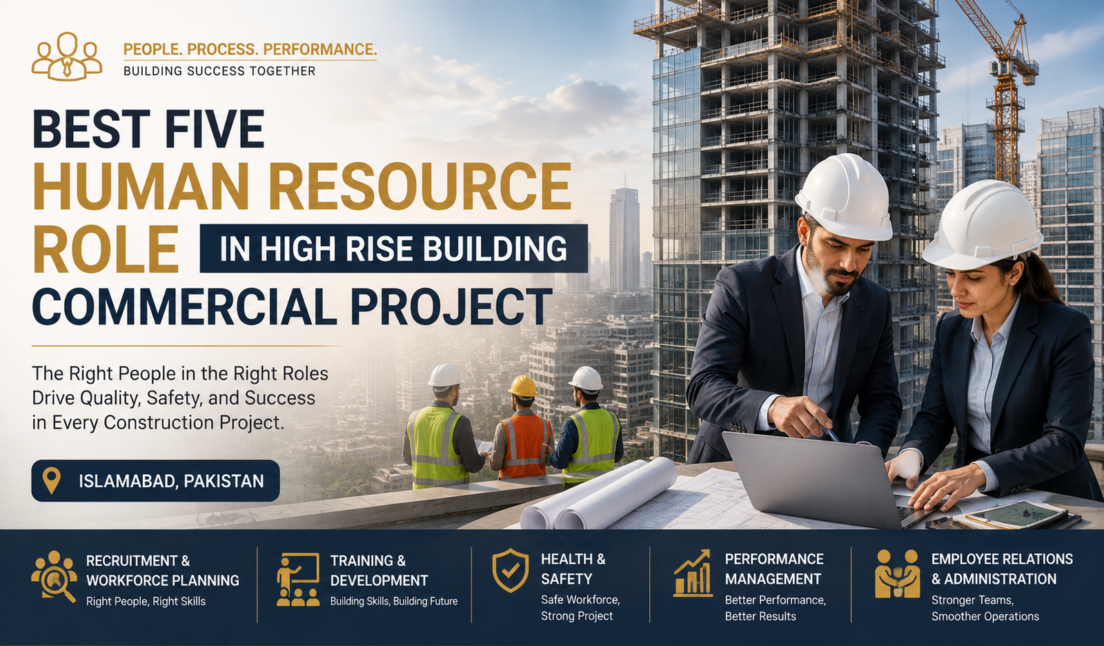 Five key human resource roles in high-rise commercial building projects in Islamabad