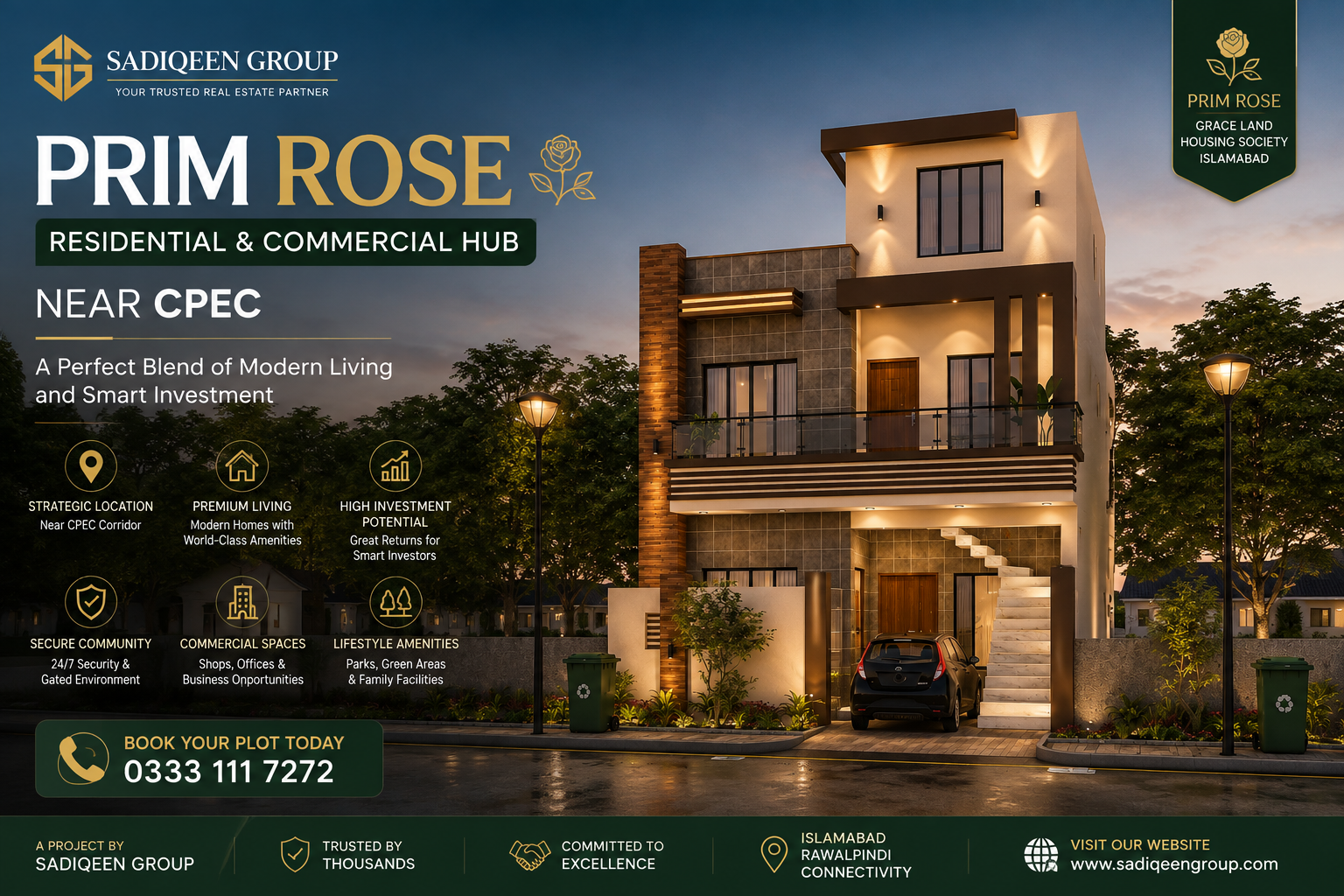 Prim Rose Islamabad residential and commercial property near CPEC