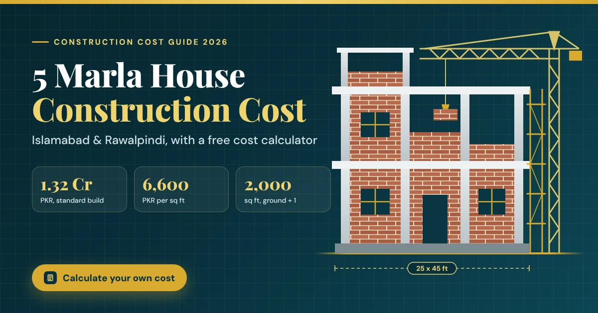 5 marla double storey house under construction in Islamabad